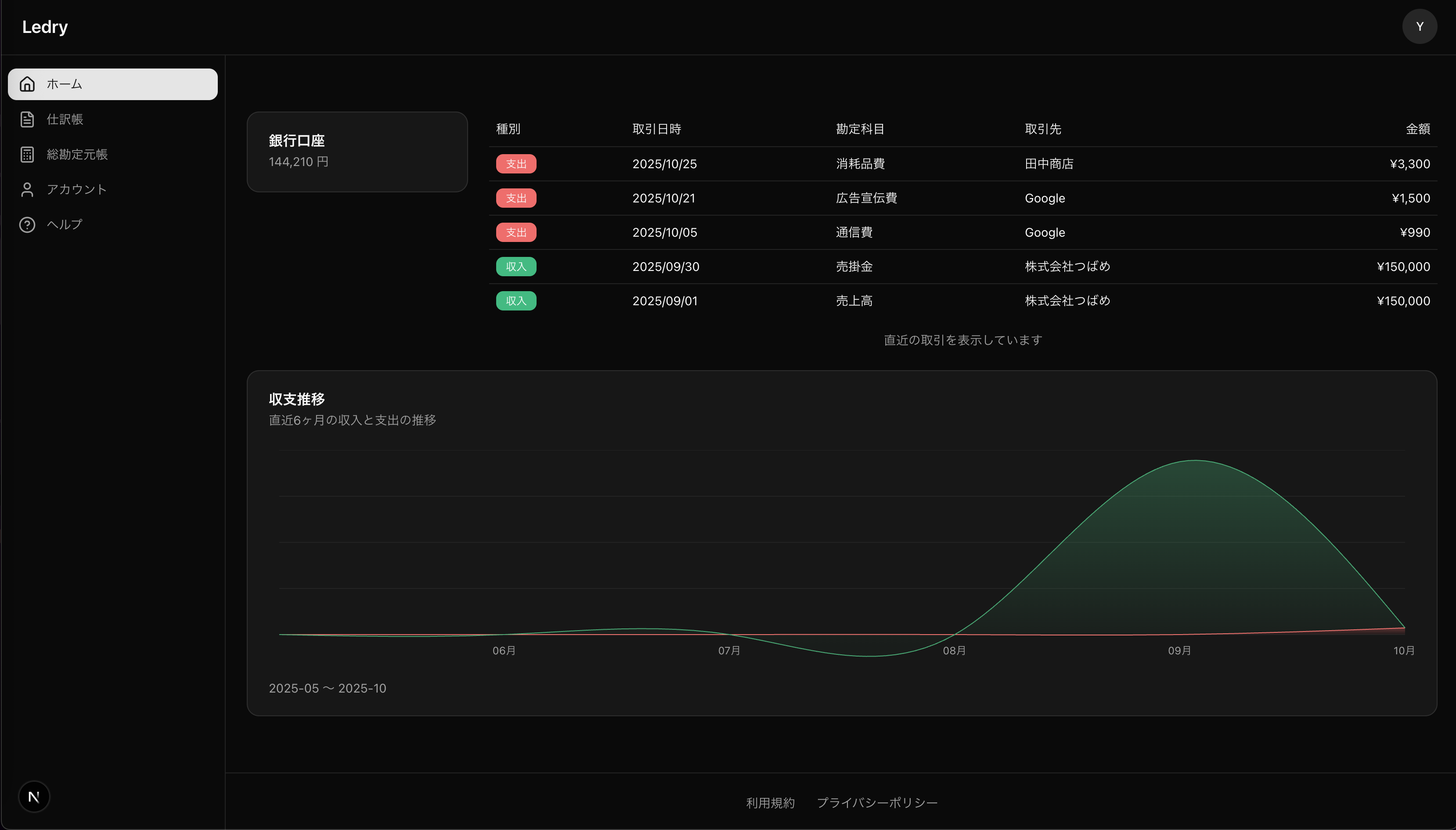 会計管理アプリ